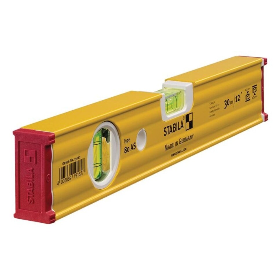 Stabila 80 As Single Plumb Box Section Spirit Level - Multi Colour - 19162 30cm