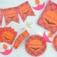 image 2 of Happy Diwali Banner - Pink & Orange