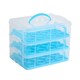 image 4 of Oypla Blue 3 Tier 36 Cupcake Plastic Carrier Holder Storage Container Blue