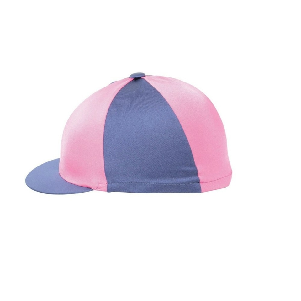 Hy Two Tone Lycra Hat Silk - Navy/Pink - One Size | Blue | One Size