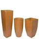 image 5 of Primrose Aged Rust Effect Flared Square Planter Plant Pot 76cm