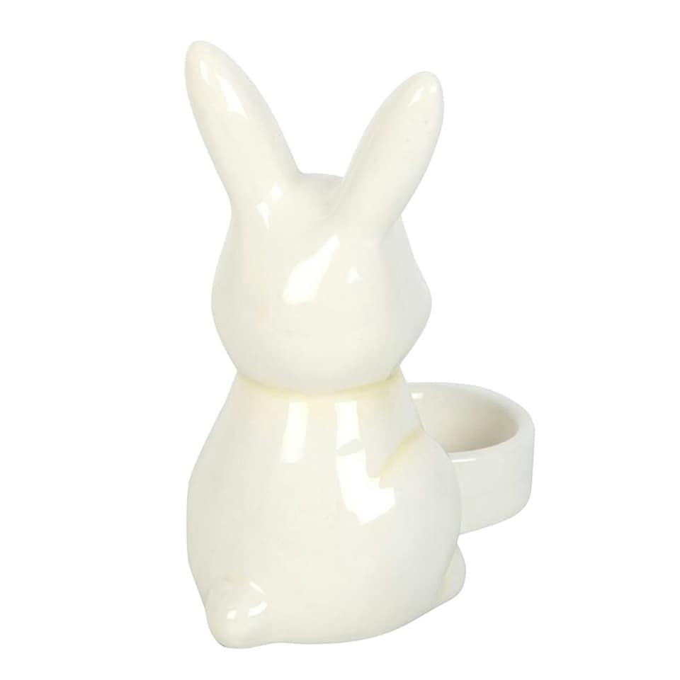 image 1 of Something Different Spring Time Bunny Tealight Holder - White - One Size