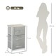 image 9 of HOMCOM 3-Tier Storage Dresser Tower with Adjustable Feet Steel Frame Home