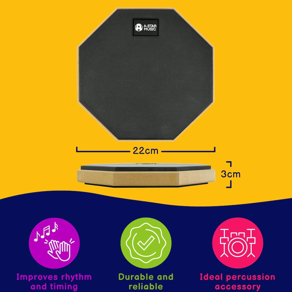 image 1 of A-Star Drum Practice Pad 8 Inch