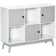 image 1 of HOMCOM Bookcase, Display Cabinet with 6 Storage Cubes for Study Grey