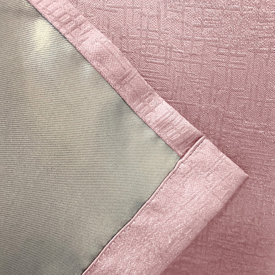 image 1 of Enhanced Living Vogue Blush Pink 90 x 90 inch (229x229cm) Eyelet Thermal Noise reducing Dim Out Curtains (PAIR)