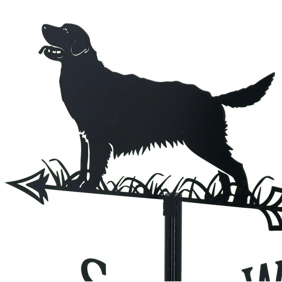 image 1 of High Quality Black Metal Golden Retriever Silhouette Weather Vane Dog Lover Gift
