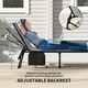 image 3 of Outsunny Folding Sun Loungers Set of 2, Reclining Sun Bed, Black 
