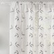 image 2 of Oasis Grey Embroidered Leaf Design Voile Panels - Pair 140 x 183cm (55x72")