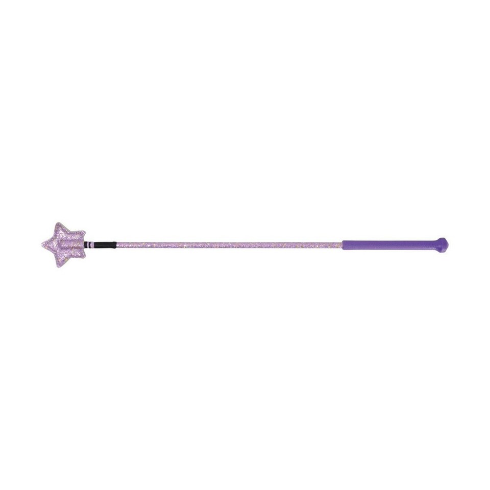 HySCHOOL Riding Star Whip - Purple Glitter - 65cm