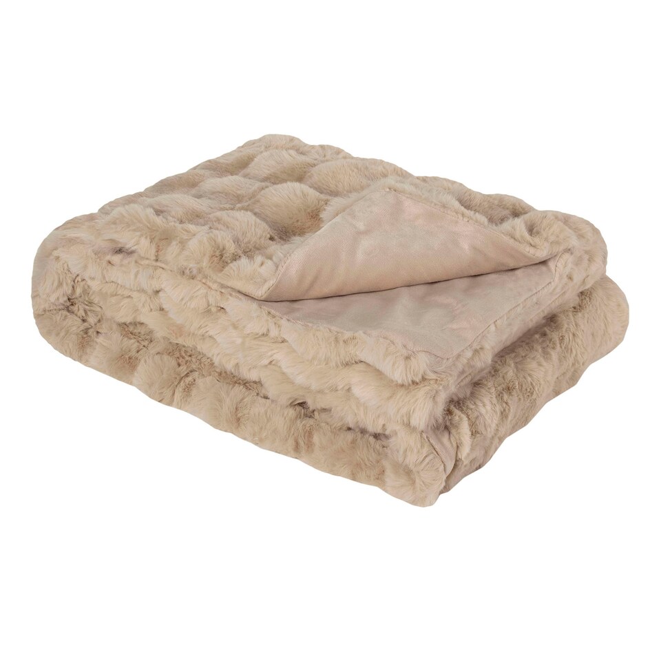 image 1 of Faux Fur Blanket Extra Soft Cosy Thermal Large Blanket 140x160cm