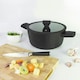 image 3 of Blackmoor 67299 Neuvo 24cm Stock Pot with Lid Black