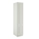 image 4 of Classic Square Panel White Single Wardrobe with Shelves White