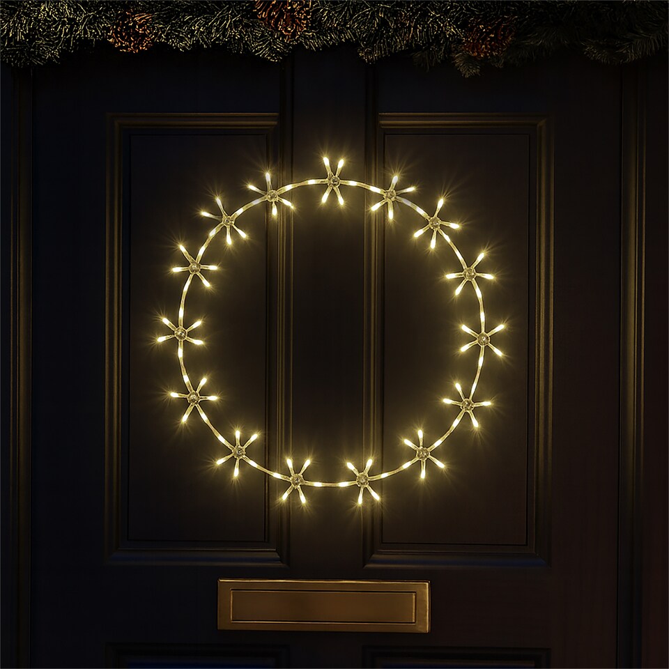 image 1 of 55cm 96Warm White LED Metal Ring 3m lead Outdoor