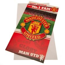 Manchester United FC No 1 Fan Birthday Card - Red/Yellow - One Size
