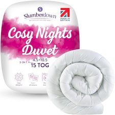Slumberdown Cosy Nights Duvet, 15 Tog All Seasons, Single