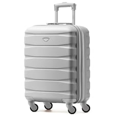 55x40x20cm Ryanair (Priority) TUI, Carry on Cabin Suitcase Hard Shell Approved for 60+ Airlines Silver | Silver | Cabin Bag