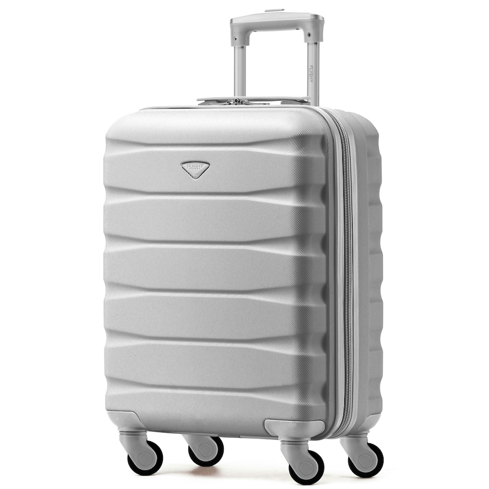 image 1 of 55x40x20cm Ryanair (Priority) TUI, Carry on Cabin Suitcase Hard Shell Approved for 60+ Airlines Silver | Silver | Cabin Bag