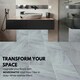 image 6 of NOVECRAFTO Vinyl Floor Tiles Self Adhesive – 18x18in Peel and Stick Waterproof Square Flooring for Kitchen, Bathroom & More – Grey White Marble Design Grey | 2.09 sqm