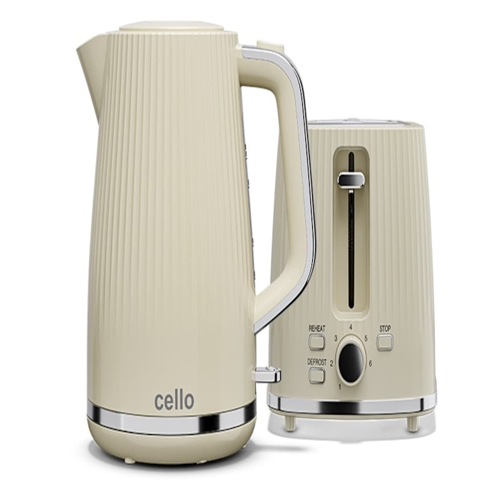 image 1 of Breakfast Bundle - Textured Kettle + 2 Slice Toaster