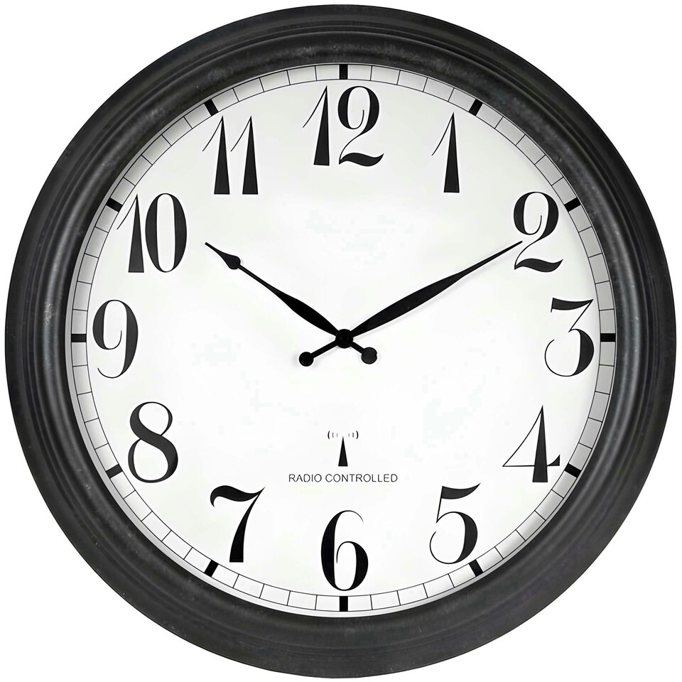 image 1 of Primrose Outdoor Garden Wall Clock Perfect Time Radio Controlled 57cm Diameter