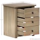 image 3 of Vida Designs Panama 3 Drawer Bedside Chest Cabinet Table Nightstand, Solid Pine Wood