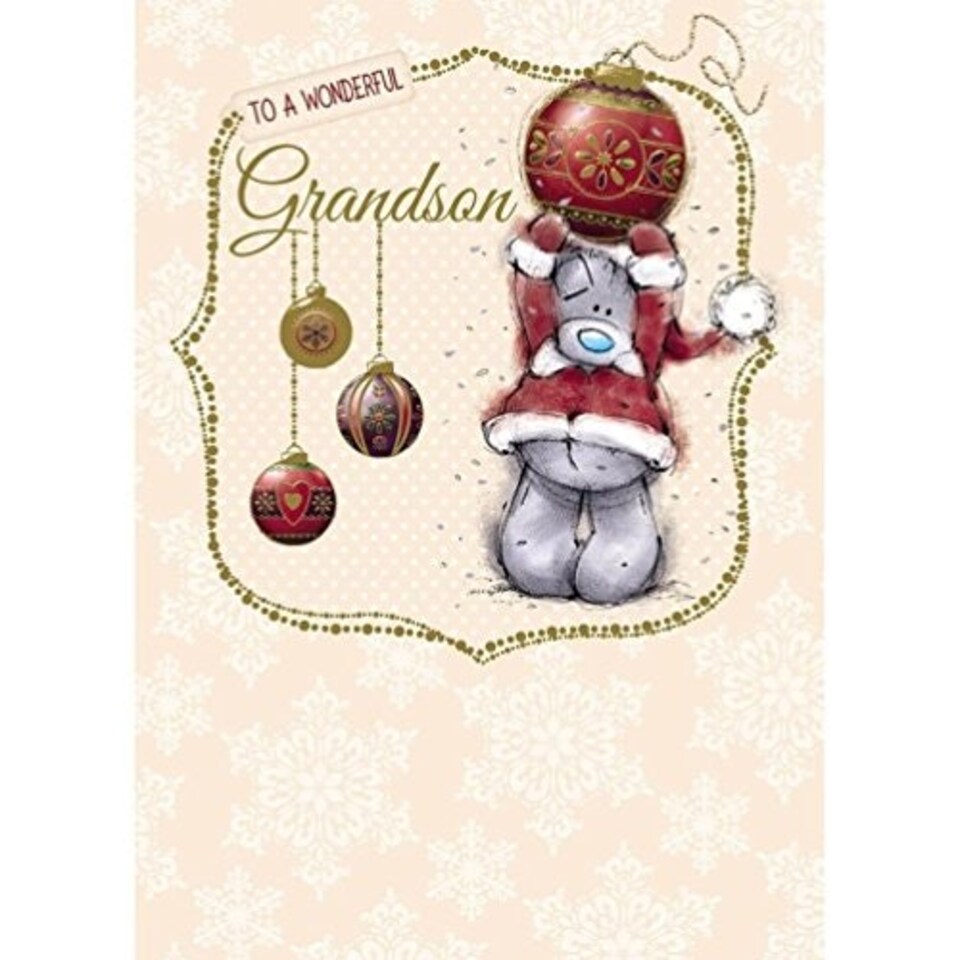 image 1 of Wonderful Grandson Me to You Bear Christmas Card