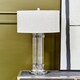 image 3 of Interiors by Premier Matte Silver and Ivory Table Lamp Silver