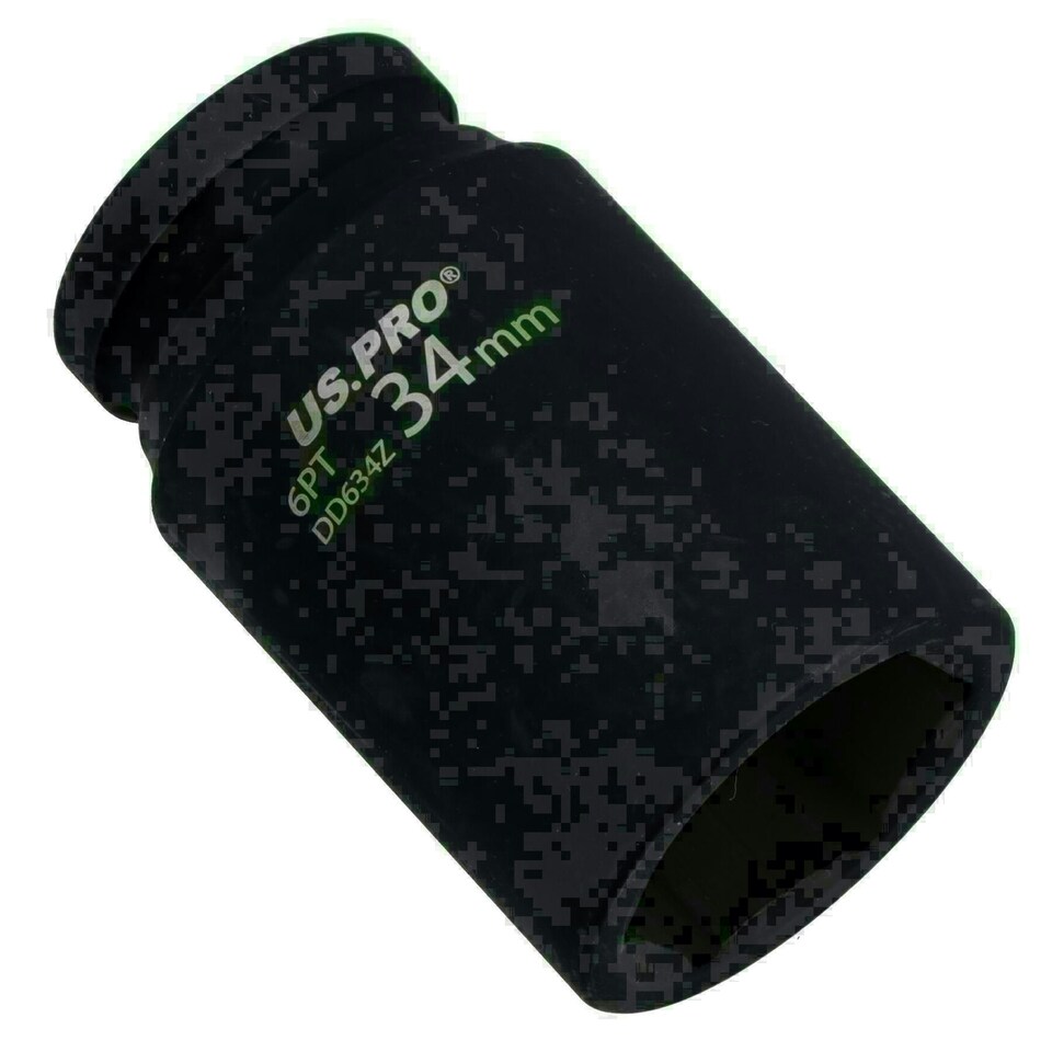 image 1 of 34mm Metric 3/4 Drive Double Deep Impact Socket 6 Sided Single Hex Thick Walled