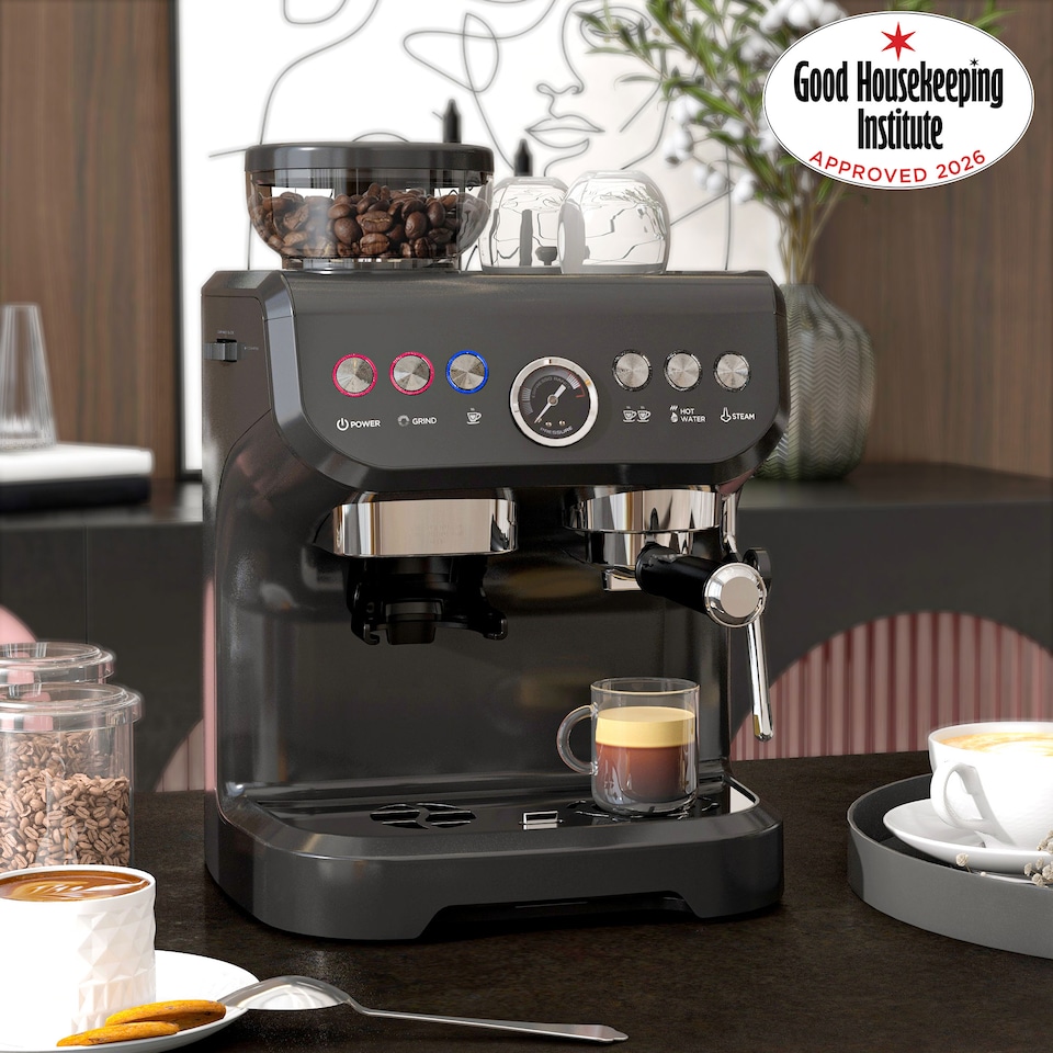 image 1 of HOMCOM Bean to Cup Coffee Machine Good Housekeeping Institute Approved Black