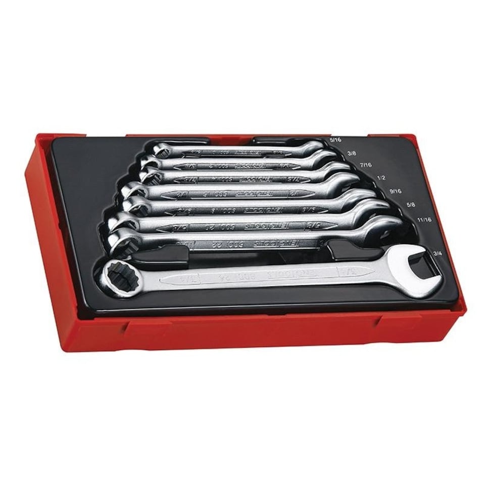 Teng Tt3592 A/f Combination Spanner Set, 8 Piece - Multi Colour - One Size | Multi | One Size