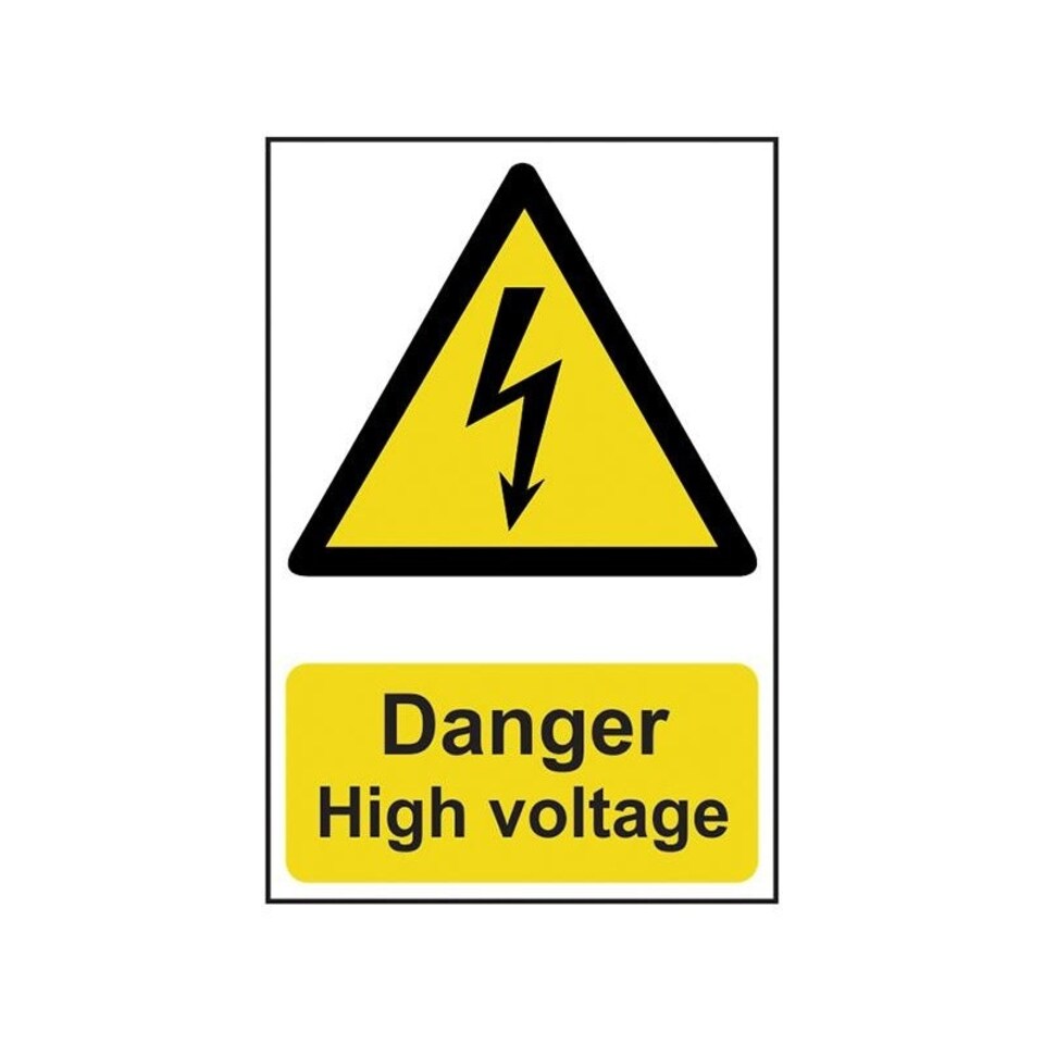 Scan Danger High Voltage - Pvc Sign 200 X 300mm - Multi Colour - 200 x 300mm