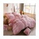 image 1 of Ezysleep Faux Fur Duvet Cover Set Soft Cozy Luxurious Bed Linen Easy Care | Pink | Pink