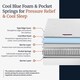 image 5 of Visco Therapy Cool Blue Memory Pocket Sprung 2000 Mattress 20cm - Medium Comfort, UK Made | White | White | Super King | 1