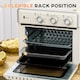 image 4 of HOMCOM 20L Countertop Mini Oven, 7-in-1 Toaster Oven with Warm, Broil, Toast, Bake, Air Fryer Setting, Timer, Adjustable Thermostat, 4 Dishwasher Safe Accessories, 1400W, Cream White