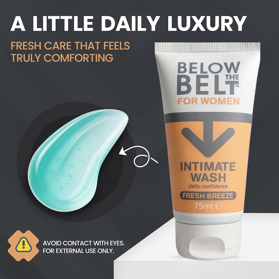 image 1 of Below The Belt Female Intimate Wash, Fresh Breeze Scent 75ml TRIO
