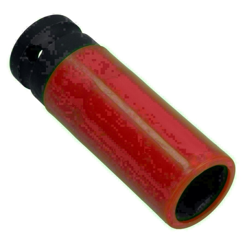 image 1 of 17mm Double Deep Impact Metric Alloy Wheel Nut Socket Thin Walled 1/2in Drive