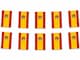 image 2 of Spain Flag Rectangle Party Bunting 10m with 20 Flags