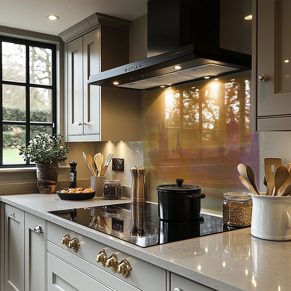 image 1 of Big Ben Yellow Mist Splash Back | White