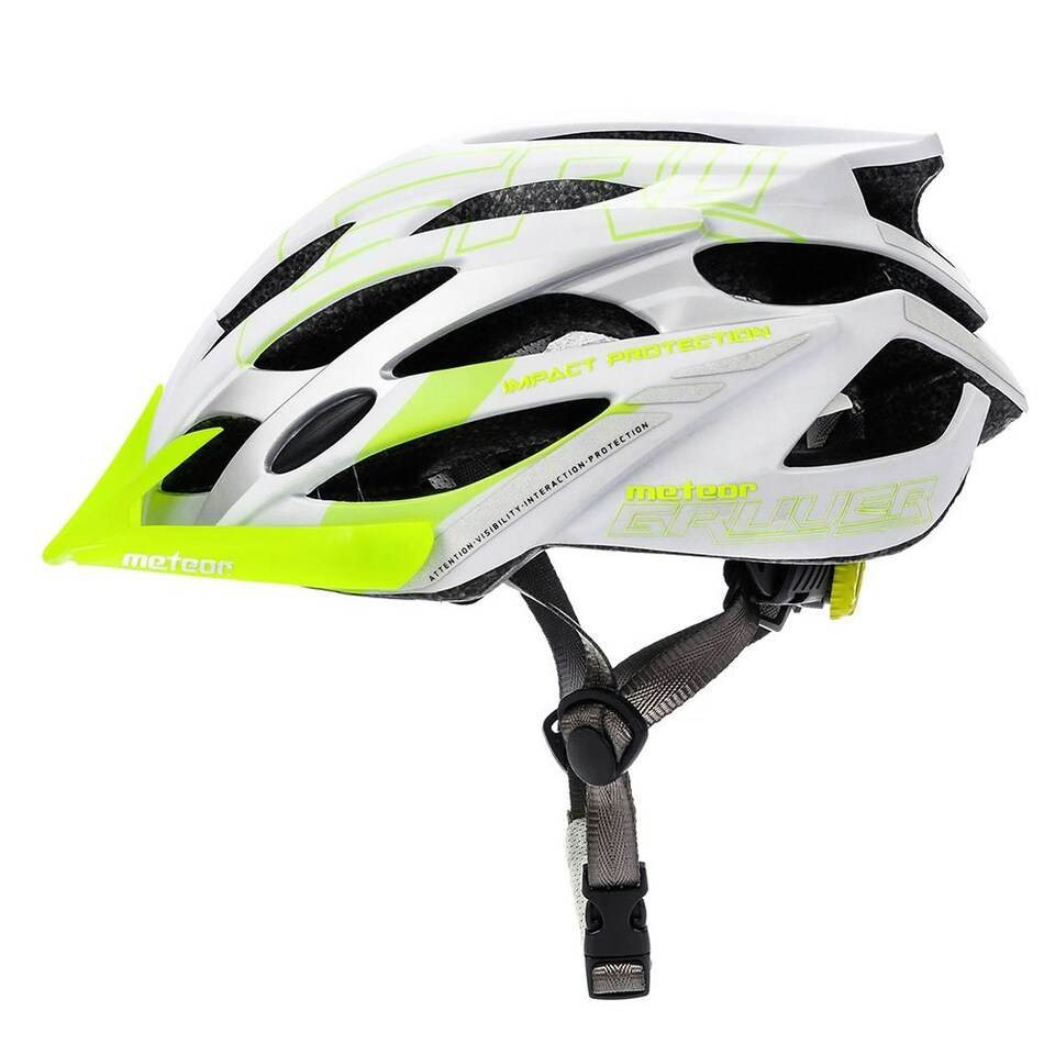 image 1 of Meteor Cycle Helmet Gruver MTB Bike Skateboard Scooter Safety Gear Green | White-Green | L
