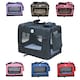 image 2 of HugglePets Fabric Crate Foldable Pet Carrier Purple | S