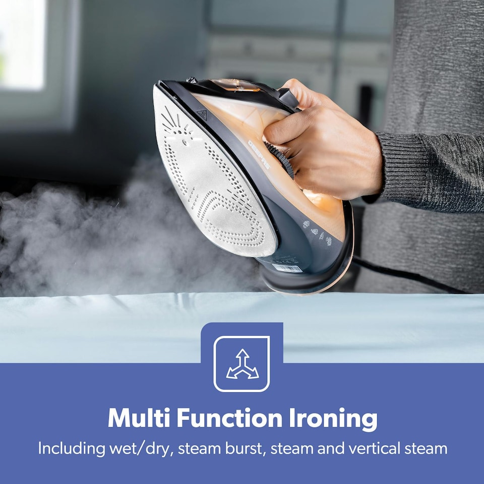 image 1 of GEEPAS Steam Iron 1800W, Gold