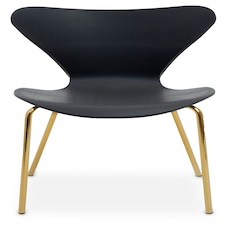 Interiors by Premier Dining Chair with Black Seat, Space-Saving Dining Accent Chair, Easy to Clean Bedroom Chair