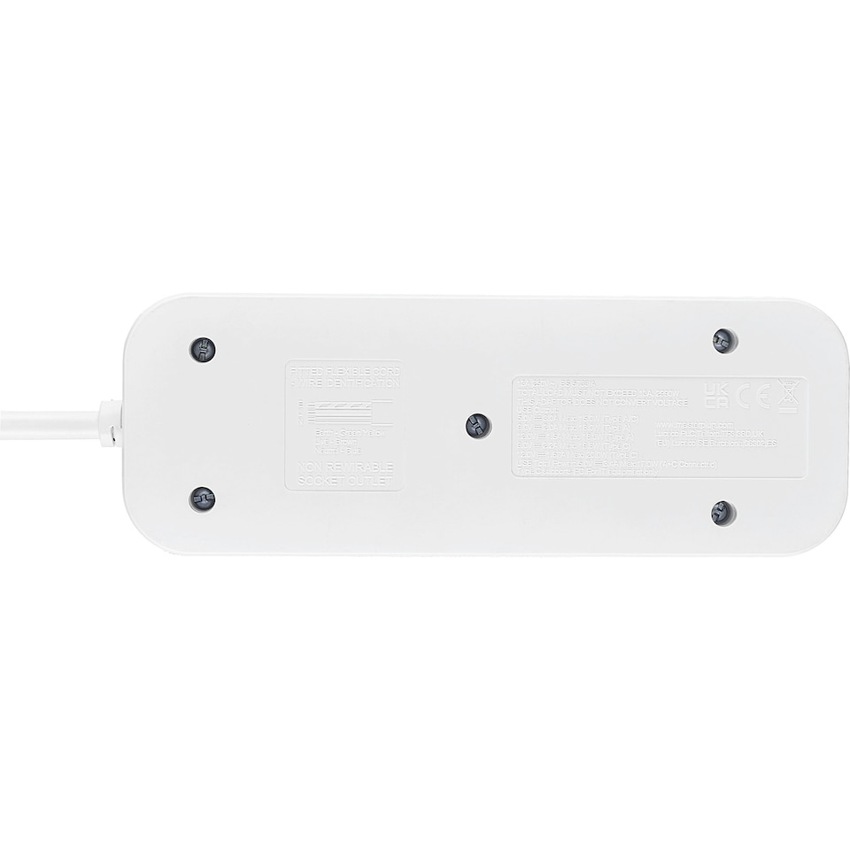 image 1 of Masterplug 20W USB Fast Charge 2 Socket Travel Extension UK to Europe