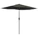 image 1 of Outsunny 2 x 3m Garden Parasol Umbrella, Rectangular Outdoor Market Umbrella Sun Shade with Crank  Push Button Tilt, 6 Ribs, Aluminium Pole, Dark Grey