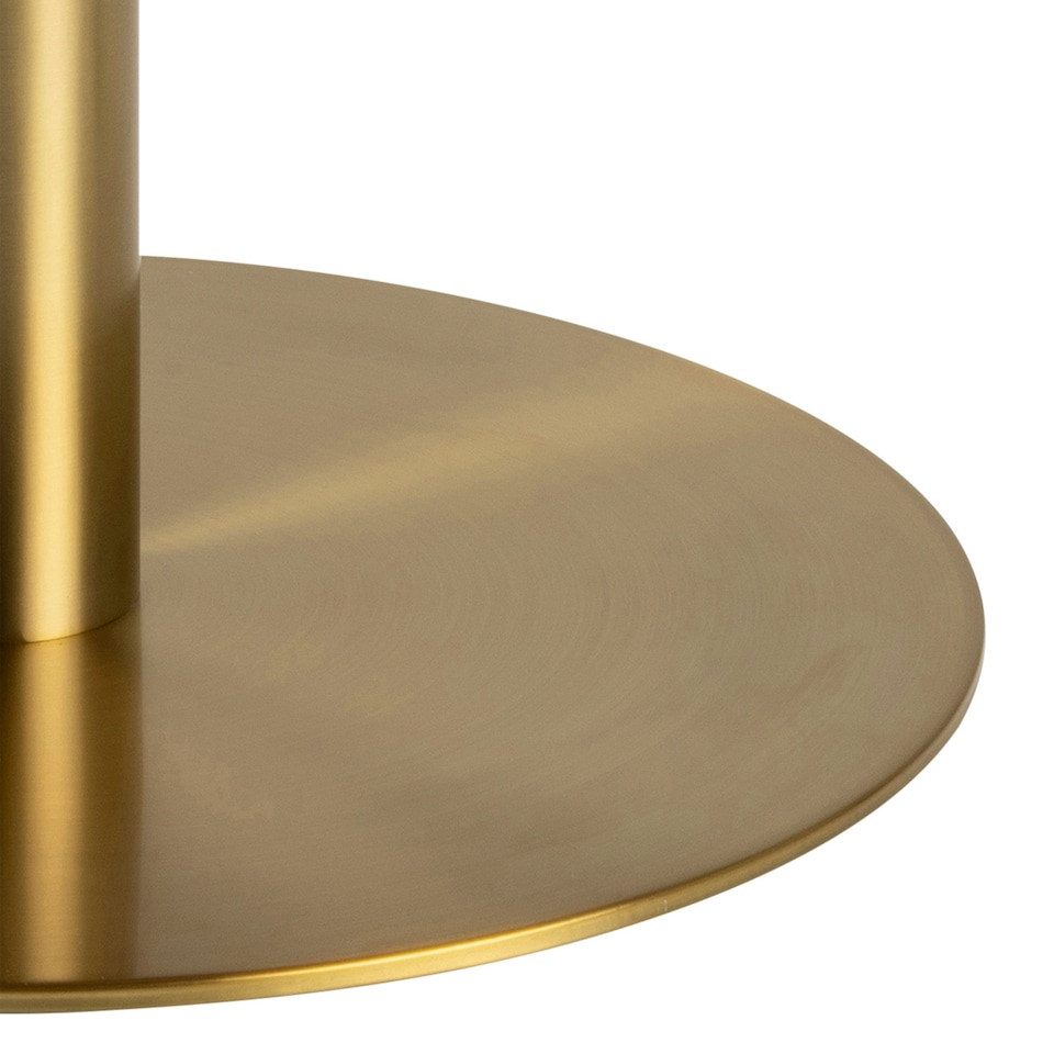 image 1 of Corby Round Coffee Table with White Marble Effect Top & Gold Base