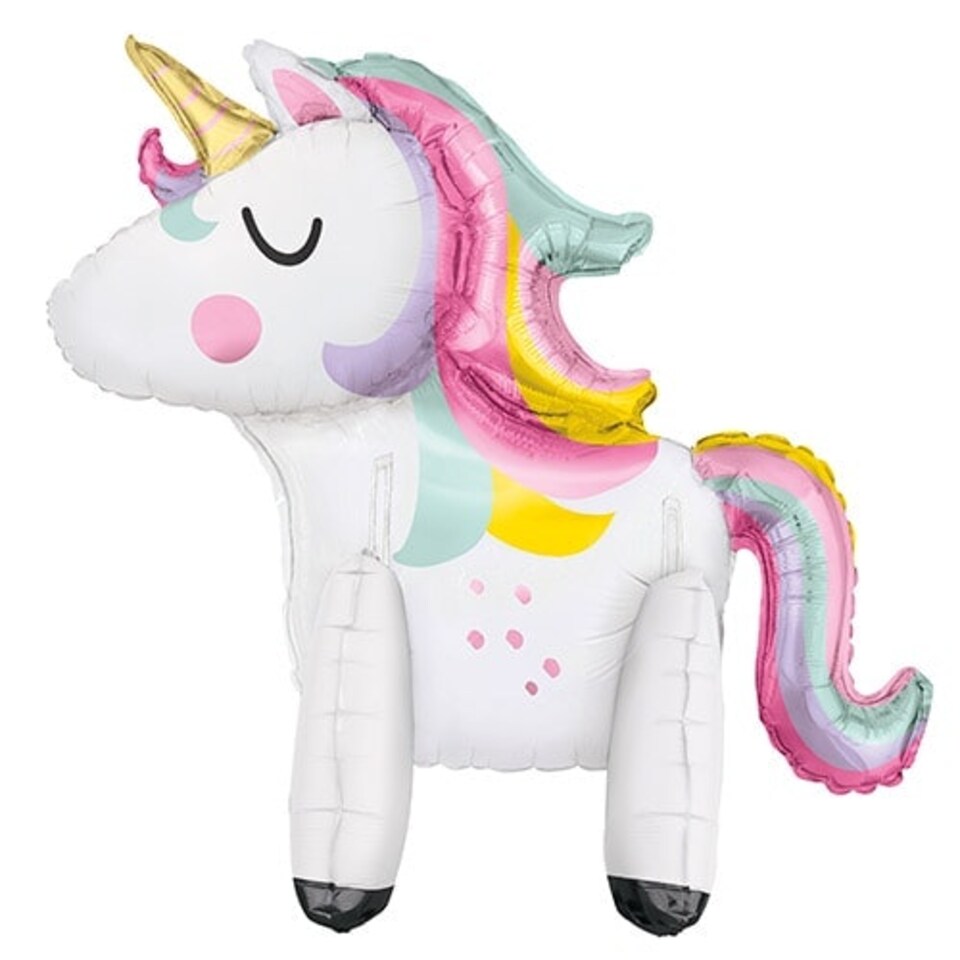 Standing Unicorn Air Fill Giant Foil Balloon Kit 76cm / 30 in