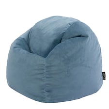 icon Kids Aurora Velvet Bean Bag Chair Mineral Blue Childrens Bean Bags Blue