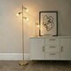 image 2 of ValueLights Angus Brushed Gold Metal Geometric Basket Shade Table Lamp with LED Bulb Gold