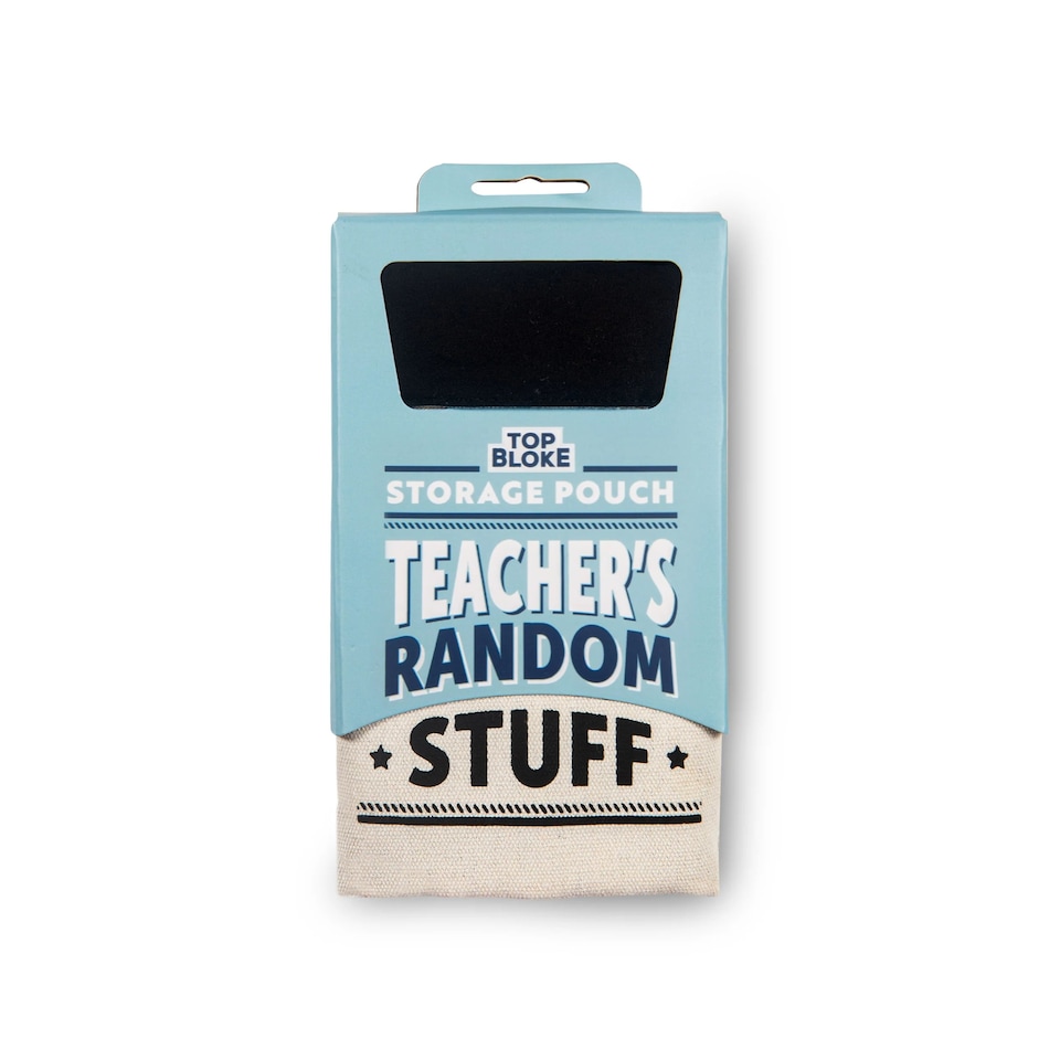 image 1 of Pre-personalised Top Bloke Storage Pouch Gift For Tools Bits and Pieces - Choose From Over 60 Names and Titles - Teacher | Grey